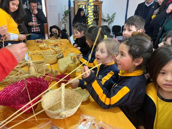 Taller de Cuelcha para escolares de Ninhue